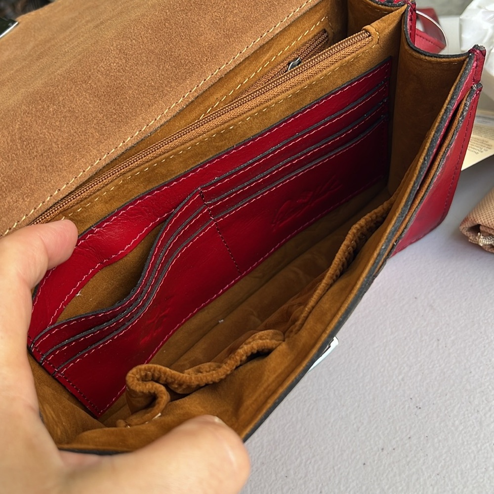 PATRICIA NASH Lanza tooled leather crossbody bag red - Picture 12 of 17